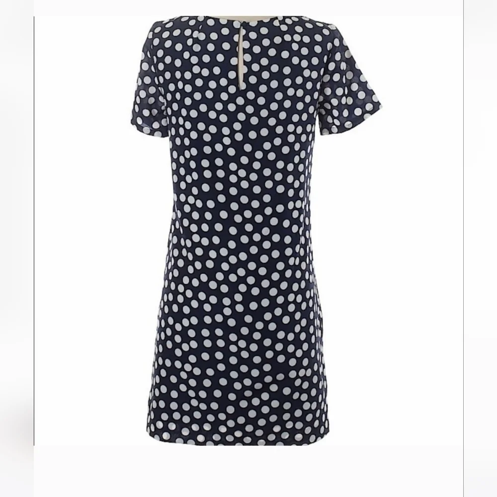 J. Crew Navy Polka Dot Gallery Dress NWOT